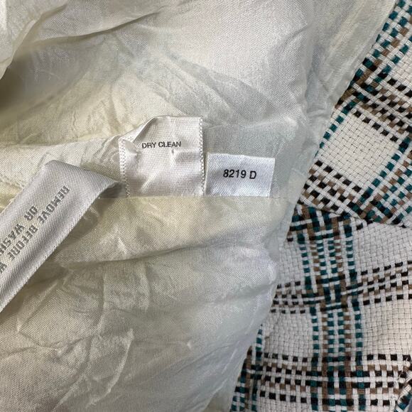 Ann Taylor Loft Plaid Skirt WMNS 10 Ivory/Teal/Brown Flared Trumpet Mini Office - Picture 4 of 6